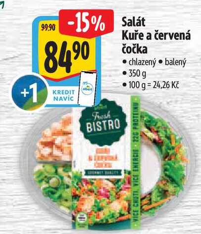 Salát Kuře a červená čočka 350 g