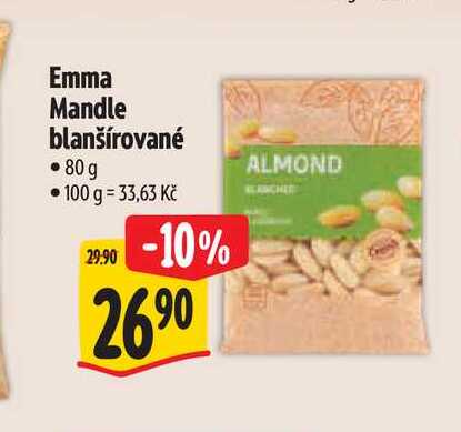 Emma Mandle blanšírované 80 g