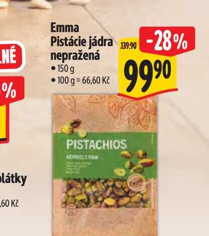 Emma Pistácie jádra nepražená 150 g