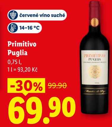 Primitivo Puglia, 0,75 l