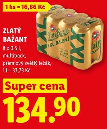 ZLATÝ BAŽANT, 8x 0,5 l