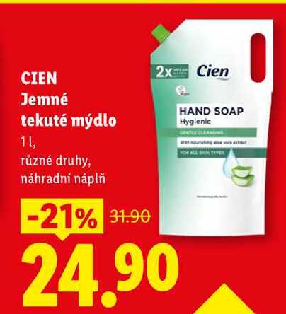 CIEN Jemné tekuté mýdlo, 1 l