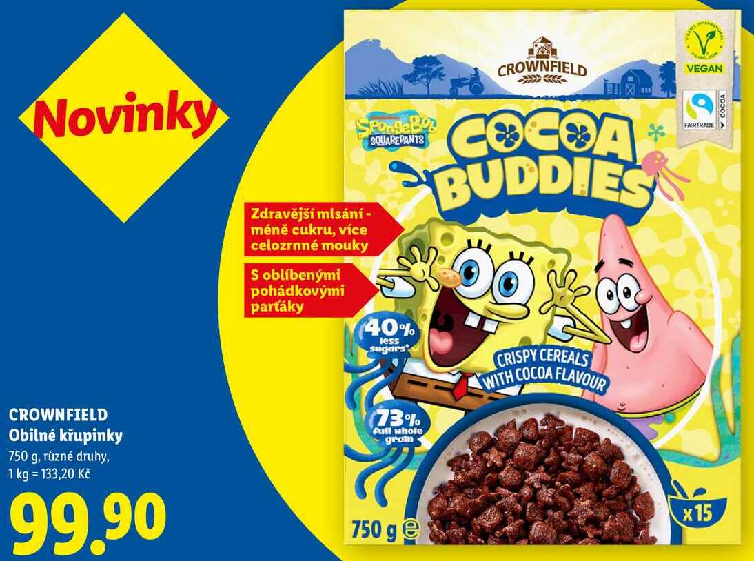 CROWNFIELD Obilné křupinky, 750 g