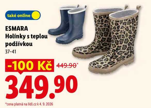 ESMARA Holínky s teplou podšívkou