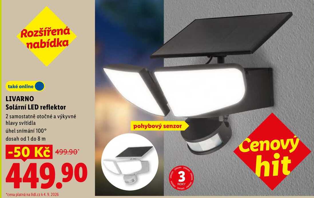 LIVARNO Solární LED reflektor 