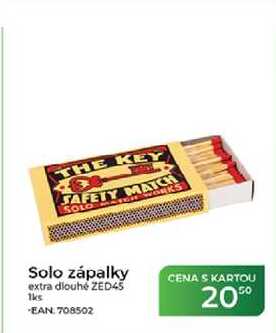 Solo zápalky extra dlouhé ZED45 1ks 