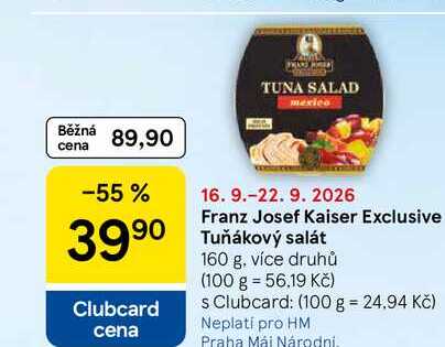 Franz Josef Kaiser Exclusive Tuňákový salát, 160 g
