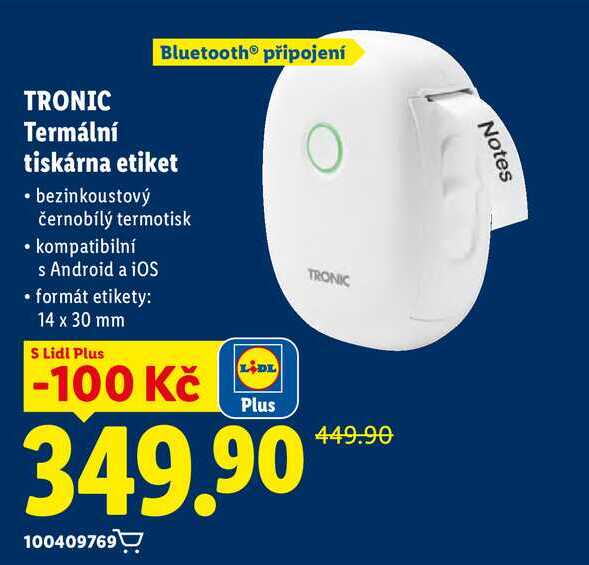 TRONIC Termální tiskárna etiket