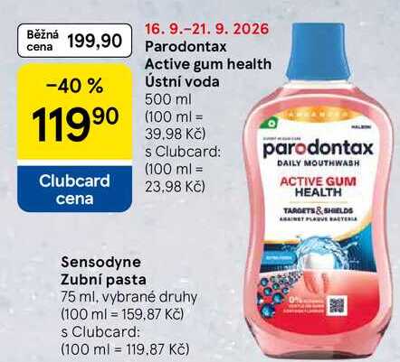Parodontax Active gum health Ústní voda, 500 ml