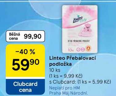 Linteo Přebalovací podložka, 10 ks