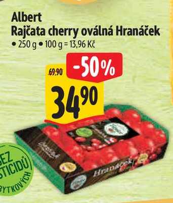 Albert Rajčata cherry oválná Hranáček, 250 g