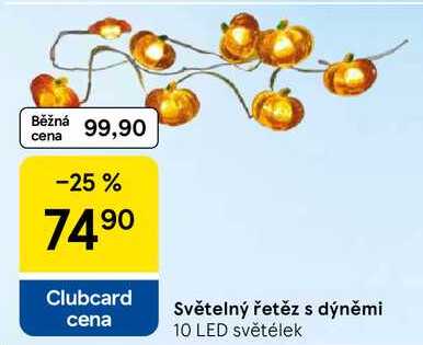 Světelný řetěz s dýněmi, 10 LED světélek 