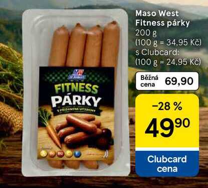 Maso West Fitness párky, 200 g