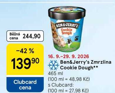 Ben& Jerry's Zmrzlina Cookie Dough, 465 ml