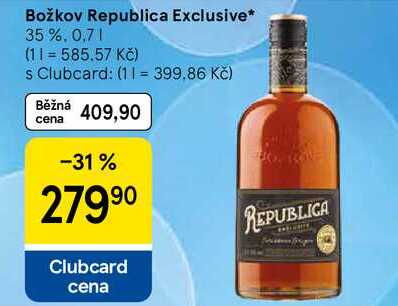 Božkov Republica Exclusive 35 %, 0,7 l