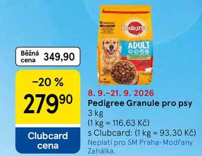 Pedigree Granule pro psy, 3 kg 