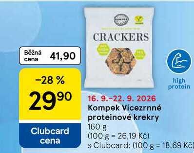 Kompek Vícezrnné proteinové krekry, 160 g