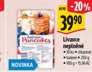 Lívance neplněné, 250 g