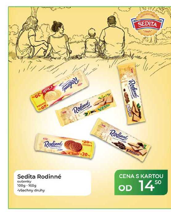 Sedita Rodinné sušenky 100g - 168g 