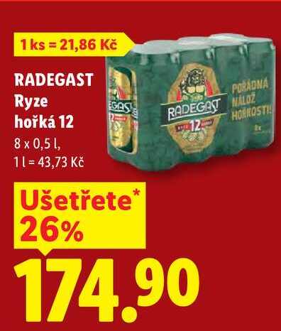 RADEGAST Ryze hořká 12, 8 x 0,5 1