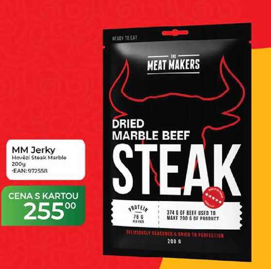 MM Jerky Hovězí Steak Marble 200g
