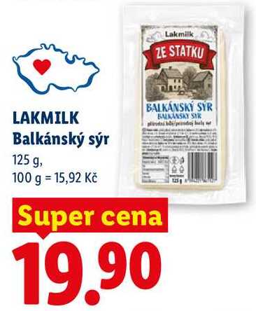 LAKMILK Balkánský sýr, 125 g