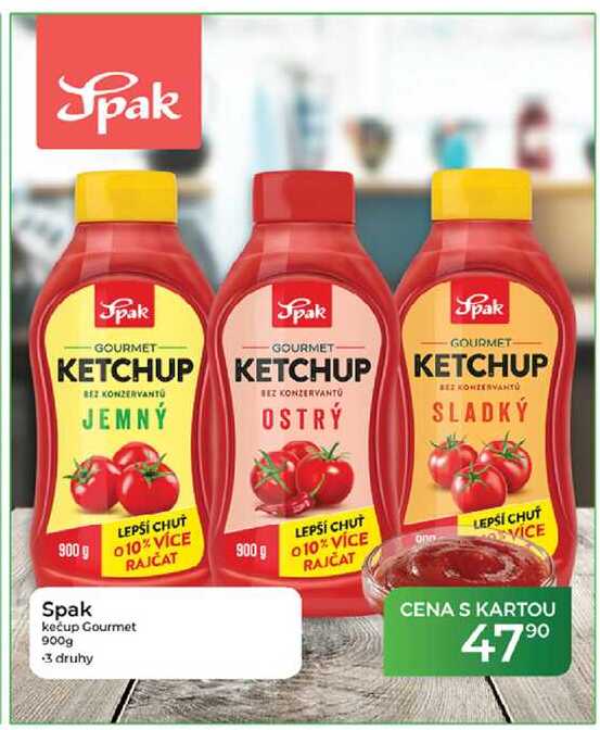 Spak RAJČAT kecup Gourmet 900g