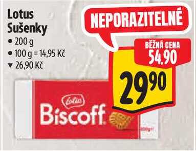 Lotus Sušenky, 200 g v akci