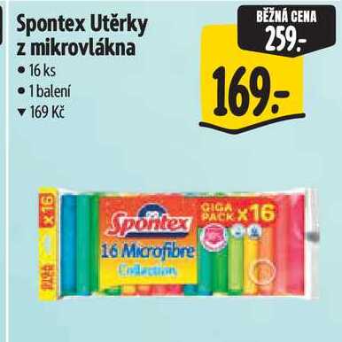 Spontex Utěrky z mikrovlákna, 16 ks 