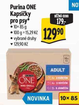 Purina ONE Kapsičky pro psy, 10x 85 g