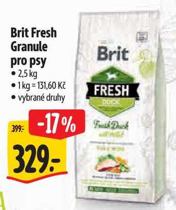 Brit Fresh Granule pro psy, 2,5 kg