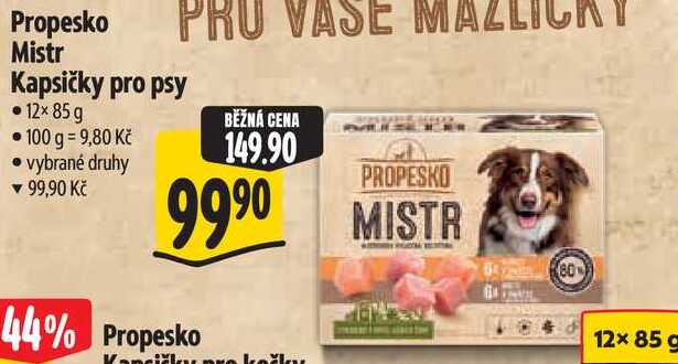 Propesko Mistr Kapsičky pro psy, 12x 85 g