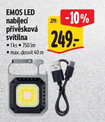 EMOS LED nabíjecí přívěsková svítilna