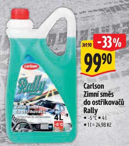 Carlson Zimní směs do ostřikovačů Rally, 4 l