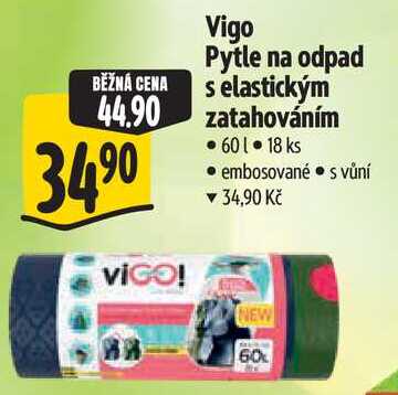 Vigo Pytle na odpad s elastickým zatahováním 60 l, 18 ks
