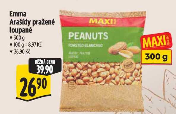 Emma Arašídy pražené loupané, 300 g