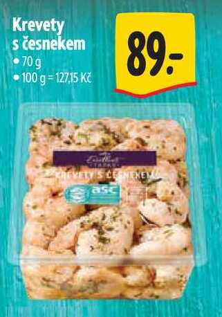 Krevety s česnekem, 70 g