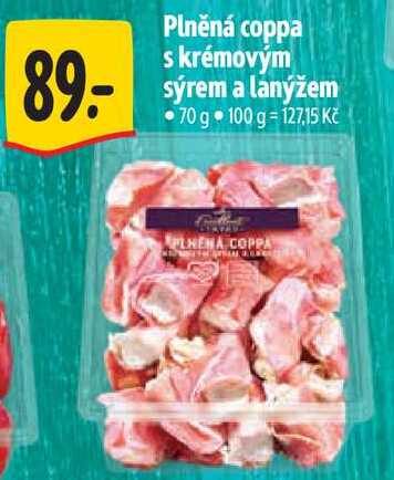 Plněná coppa s krémovým sýrem a lanýžem, 70 g