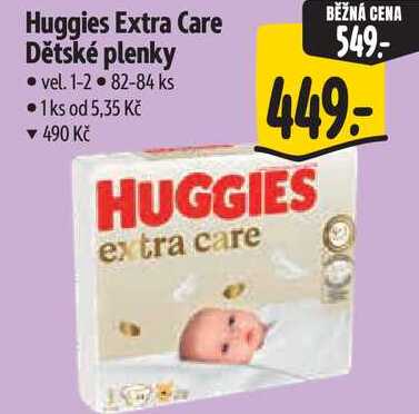 Huggies Extra Care Dětské plenky, 82-84 ks 