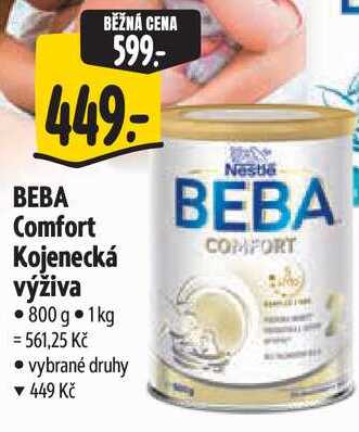 BEBA Comfort Kojenecká výživa, 800 g