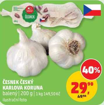 ČESNEK ČESKÝ KARLOVA KORUNA balený, 200 g