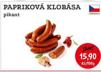 PAPRIKOVÁ KLOBÁSA pikant 100g 