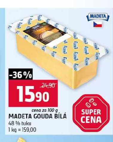 MADETA GOUDA BÍLÁ 48% tuku 100g
