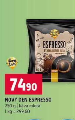 NOVÝ DEN ESPRESSO 250 g káva mletá 
