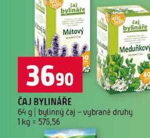 ČAJ BYLINÁŘE 64 g bylinný čaj vybrané druhy 