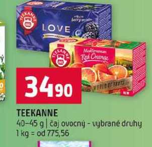 TEEKANNE 40-45 g čaj ovocný vybrané druhy