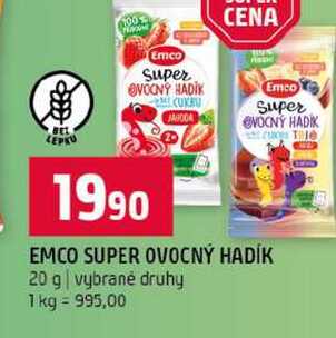 EMCO SUPER OVOCNÝ HADÍK 20 g vybrané druhy 