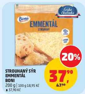 STROUHANÝ SÝR EMMENTÁL BONI, 200 g