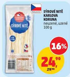 SÝROVÉ NITĚ KARLOVA KORUNA neuzené, 100 g