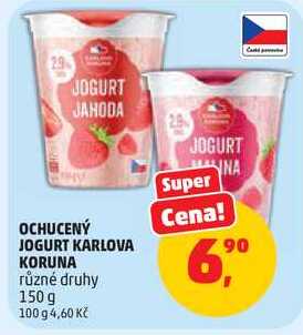 OCHUCENÝ JOGURT KARLOVA KORUNA různé druhy, 150 g
